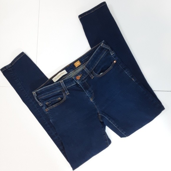 Anthropologie Pilcro & The Letterpress Dark Wash Skinny Jeans 28 Fit Serif - Picture 2 of 8